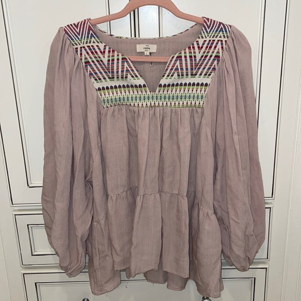 🔥🔥FIRE SALE🔥🔥 EEUC ENTRO boho babydoll top